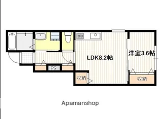 ブロギー南栄【1階】の間取り