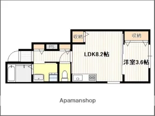 ブロギー南栄【1階】の間取り