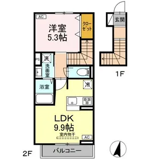 テラロッサ【207号室】の間取り