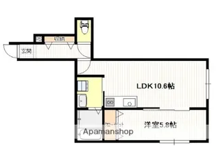 ラブーン新町【1階】の間取り