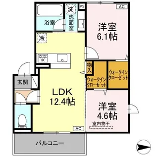 アレテー開出【2階】の間取り