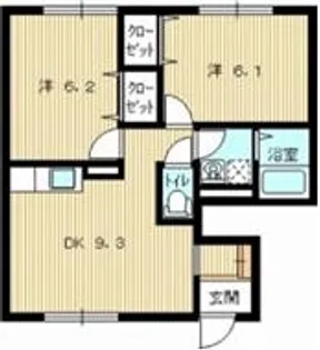 サンガーデンこくが 壱番館【101号室号室】の間取り