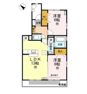 リリア 壱番館【1階】の間取り