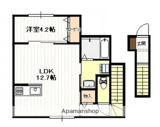 ダグラス・パレット上の浜【2階】の間取り