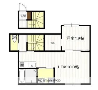 ダグラス・パレット上の浜【2階】の間取り