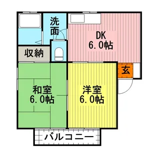 ボンヌールブランシェ【2階】の間取り