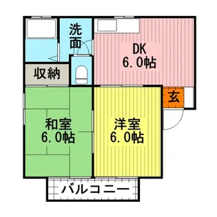 ボンヌールブランシェ【2階】の間取り