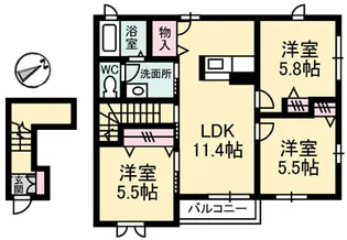 3LDKの間取り画像