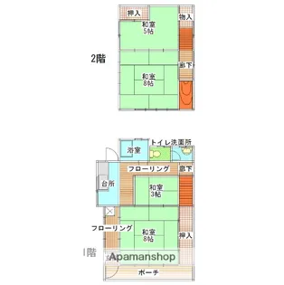 山口県岩国市牛野谷町1丁目【一戸建】の間取り