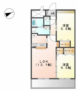 アヴァンス【203号室】の間取り