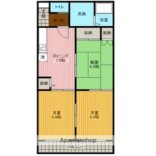 ビラパークサイド【2階】の間取り
