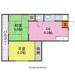 コーポみむろ【3階】の間取り