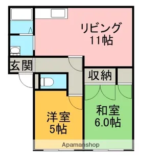 コーポラスsun【1階】の間取り