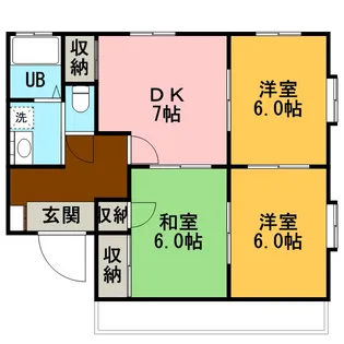 サンシャインちとせ【1階】の間取り