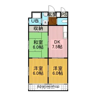 シャルマン麻里布【402号室】の間取り
