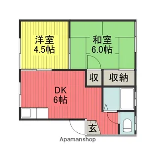 グランドハイツ【102号室】の間取り