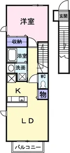 アウローラⅠ【2階】の間取り