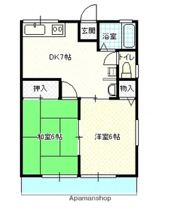 ピアふくなが【1階】の間取り
