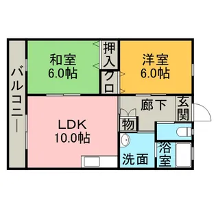 オークなかむら【2階】の間取り