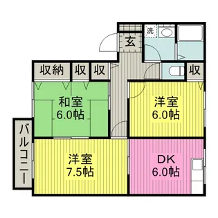 シェモア元町A棟【2階】の間取り