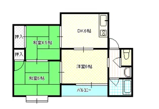 メゾン沖村【1階】の間取り