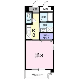 プリムローズ麻里布【3階】の間取り