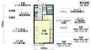 レオパレス装束【110号室】の間取り