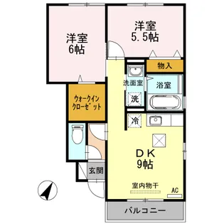 ローズコートAOI【1階】の間取り