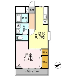晃耀館【4階】の間取り