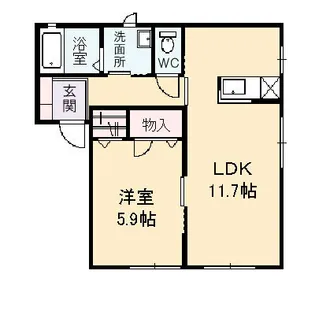 レーヴィンス 栄【1階】の間取り