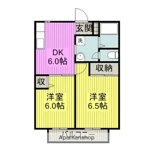 第5リトルハイツB棟【203号室】の間取り