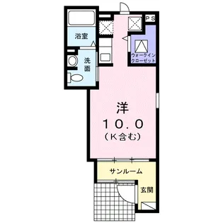 コンフォールB【1階】の間取り