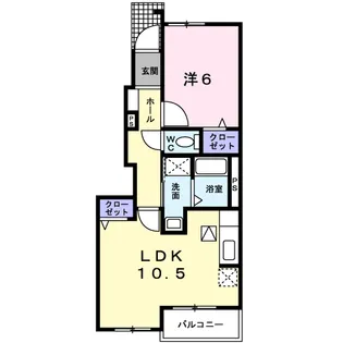 パルティールB【1階】の間取り
