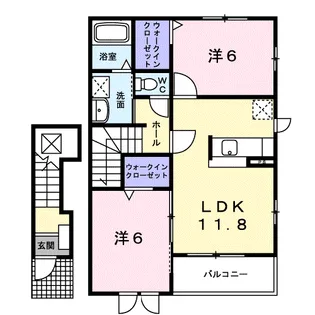 アルカ デ ヌエースD【2階】の間取り