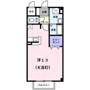 メゾン・ド・プラティークA【1階】の間取り