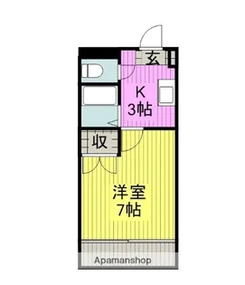 サイドキャビンS【1階】の間取り