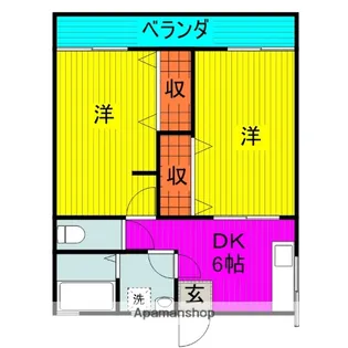 2DKの間取り画像