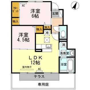 カーサ カルローサ【1階】の間取り