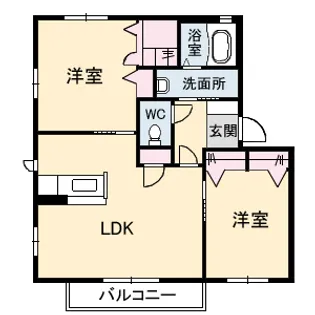 メゾンスカイヒルズ H棟【2階】の間取り