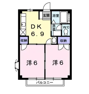 アメニティハイツA【1階】の間取り
