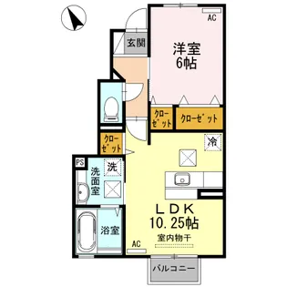 ミッドレジデンス矢田【1階】の間取り