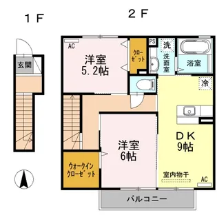 リブフラット【2階】の間取り