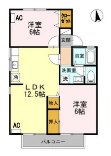エントピアゆう B棟【1階】の間取り