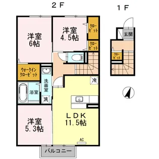 維新パークレジデンス【2階】の間取り