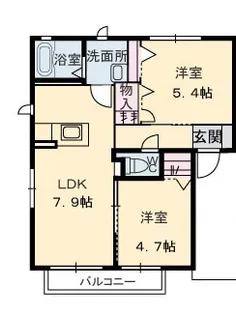 メゾン コンフォート A棟【2階】の間取り