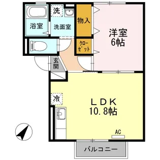 フロレスタF【1階】の間取り