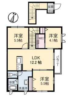 メゾンスカイヒルズ O棟【2階】の間取り