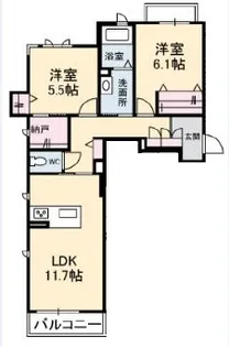 シャーメゾン リラフォート【3階】の間取り