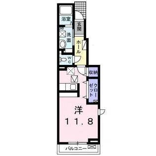 1Rの間取り画像