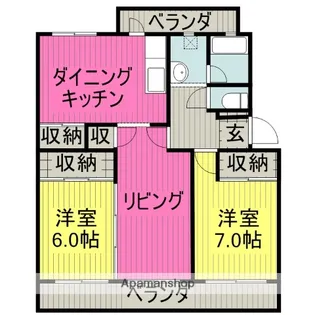オーセル宝町【2階】の間取り